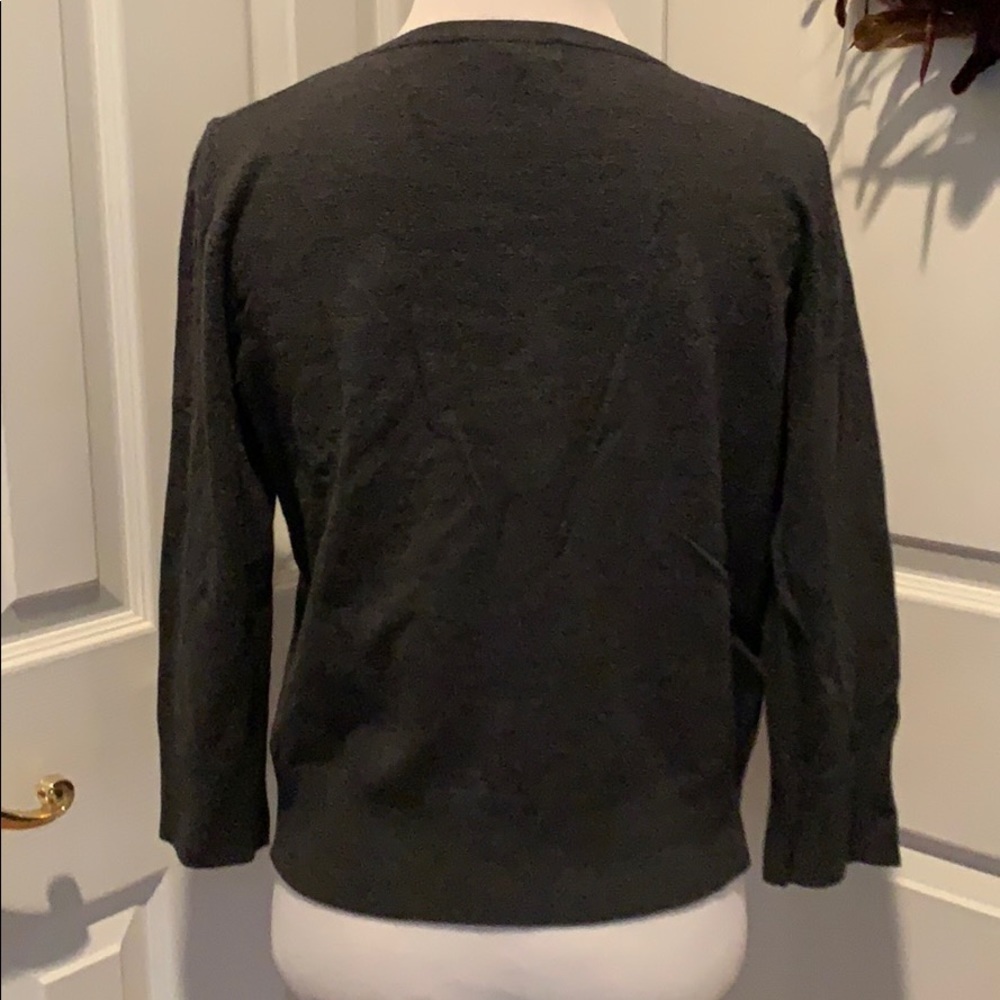 Dark gray cardigan with black appliques - Picture 5 of 7